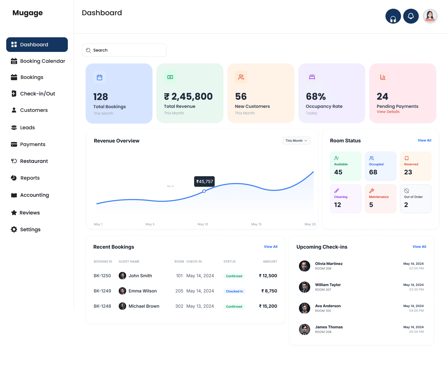 Hostiva Desktop Dashboard